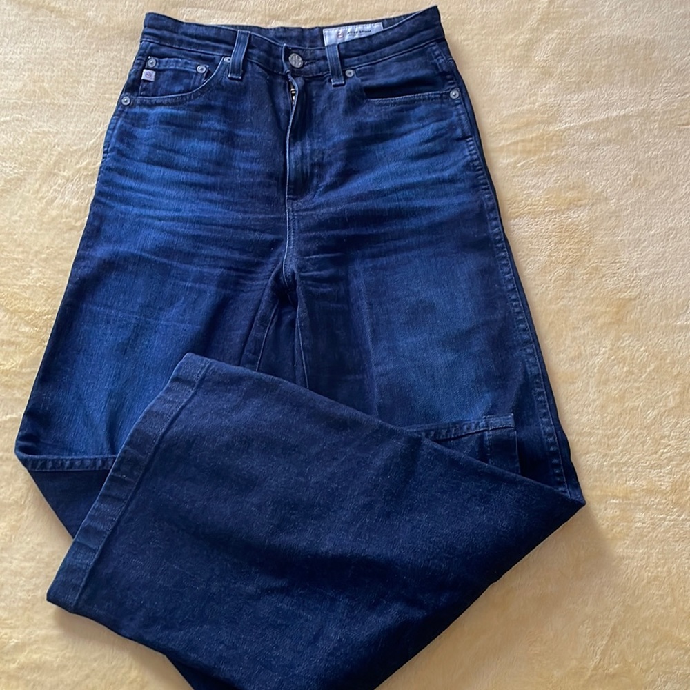 AG. The Yvette wide leg ankle denim.